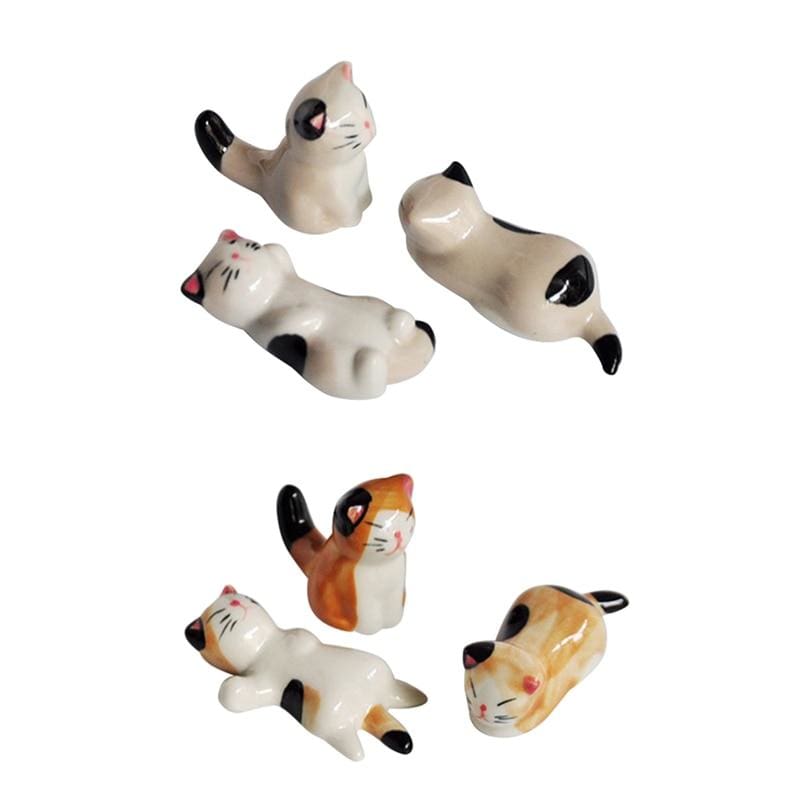 6 Chopstick Holders Cats ( 2 colors)