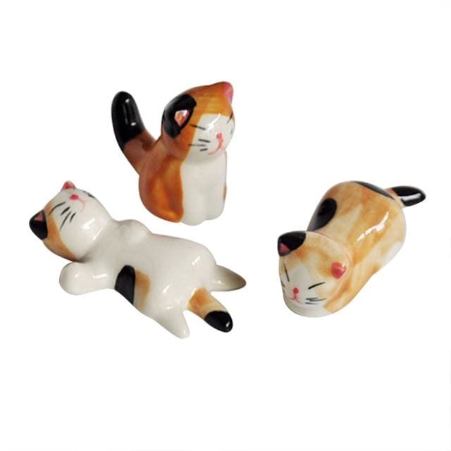 6 Chopstick Holders Cats ( 2 colors)