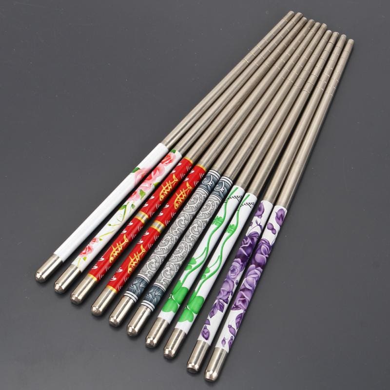 5 pairs of Metal Chopsticks Koshigaya