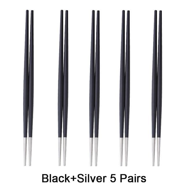 5 pairs of Metal Chopsticks Nakano ( 10 colors)
