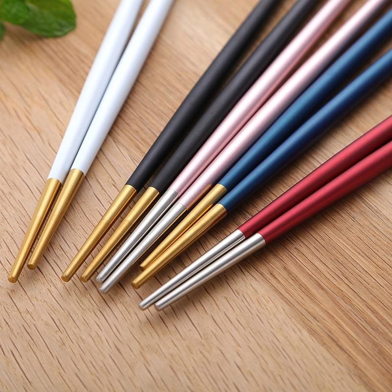 5 pairs of Metal Chopsticks Nakano ( 10 colors)