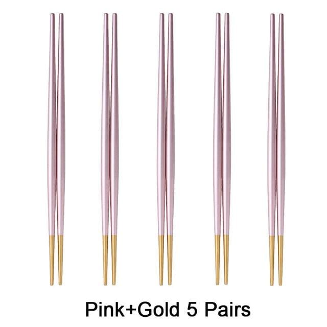 5 pairs of Metal Chopsticks Nakano ( 10 colors)