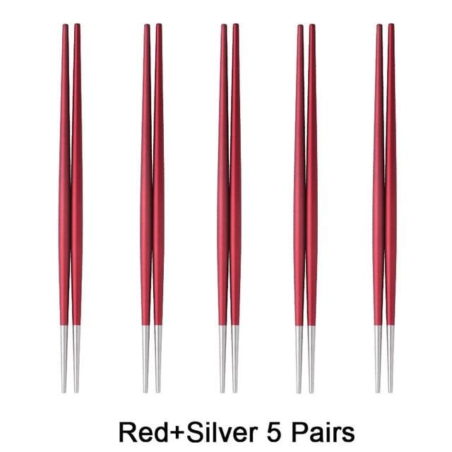 5 pairs of Metal Chopsticks Nakano ( 10 colors)