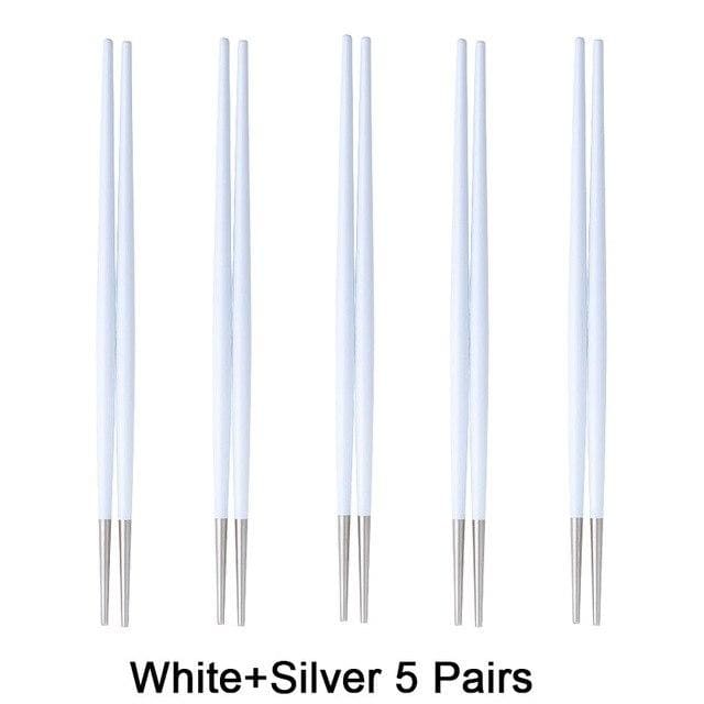 5 pairs of Metal Chopsticks Nakano ( 10 colors)