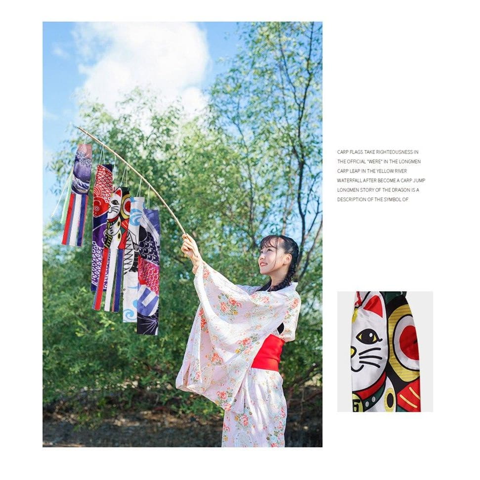 Japanese Deco Flag Kichi ( 2 sizes and 5 models)