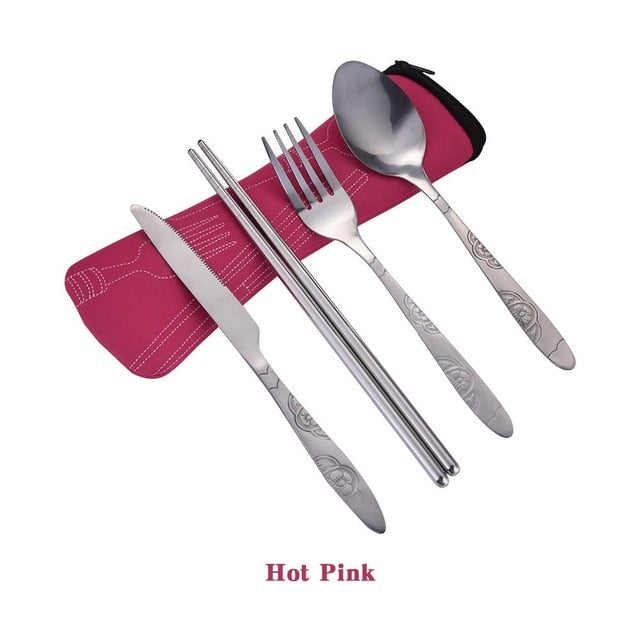 Chopsticks, Knife, Spoon and Fork Set Kimetsu ( 8 colors)