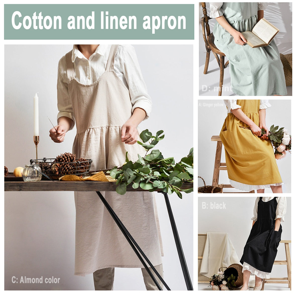 Woman Apron Hokkaido ( 4 colors)