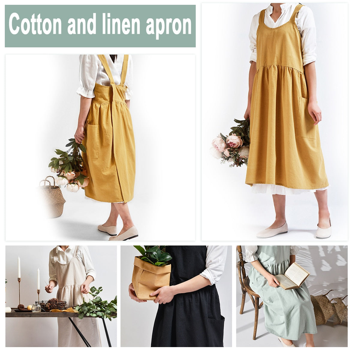 Woman Apron Hokkaido ( 4 colors)