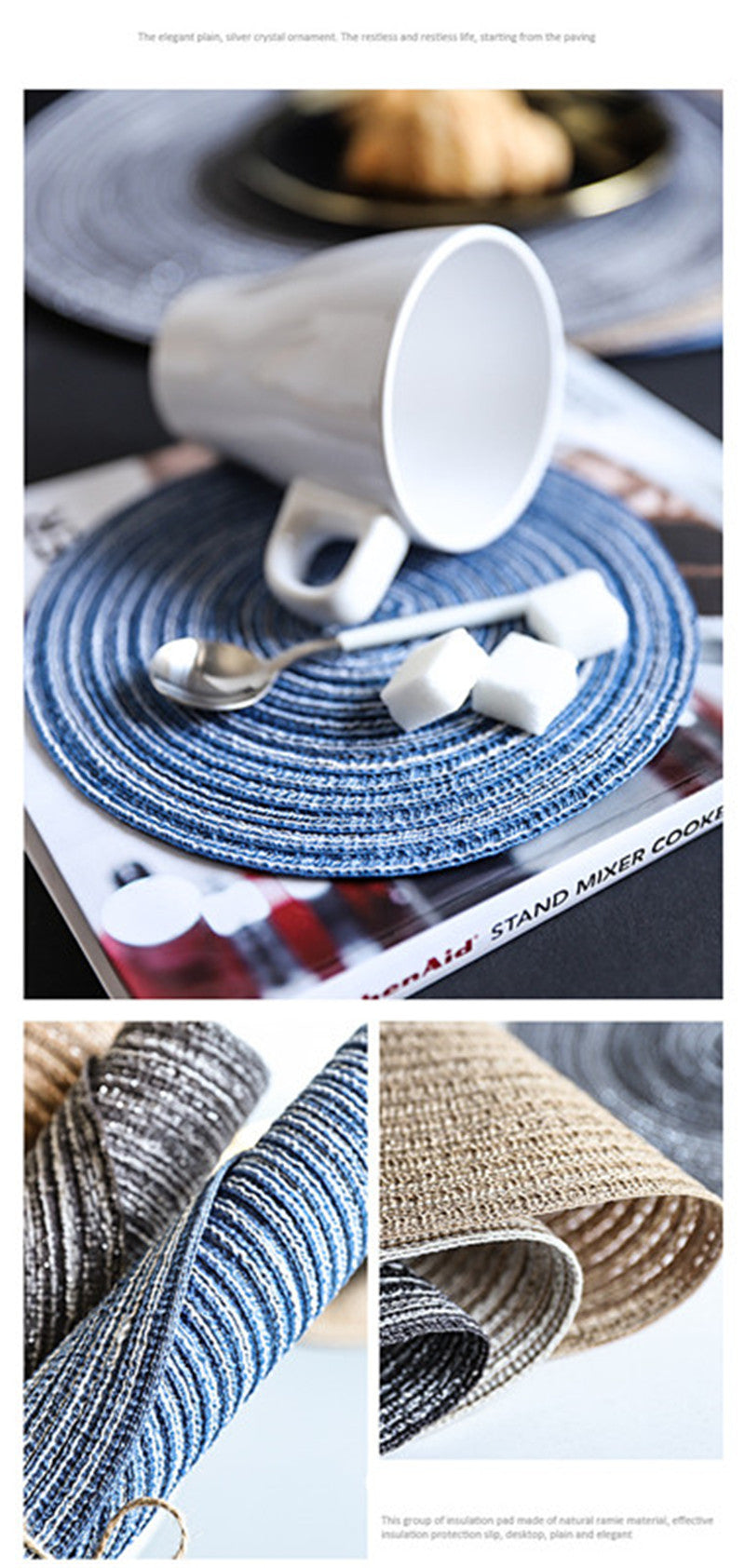 Table Mat Takashimadaira ( 4 colors and 2 sizes)
