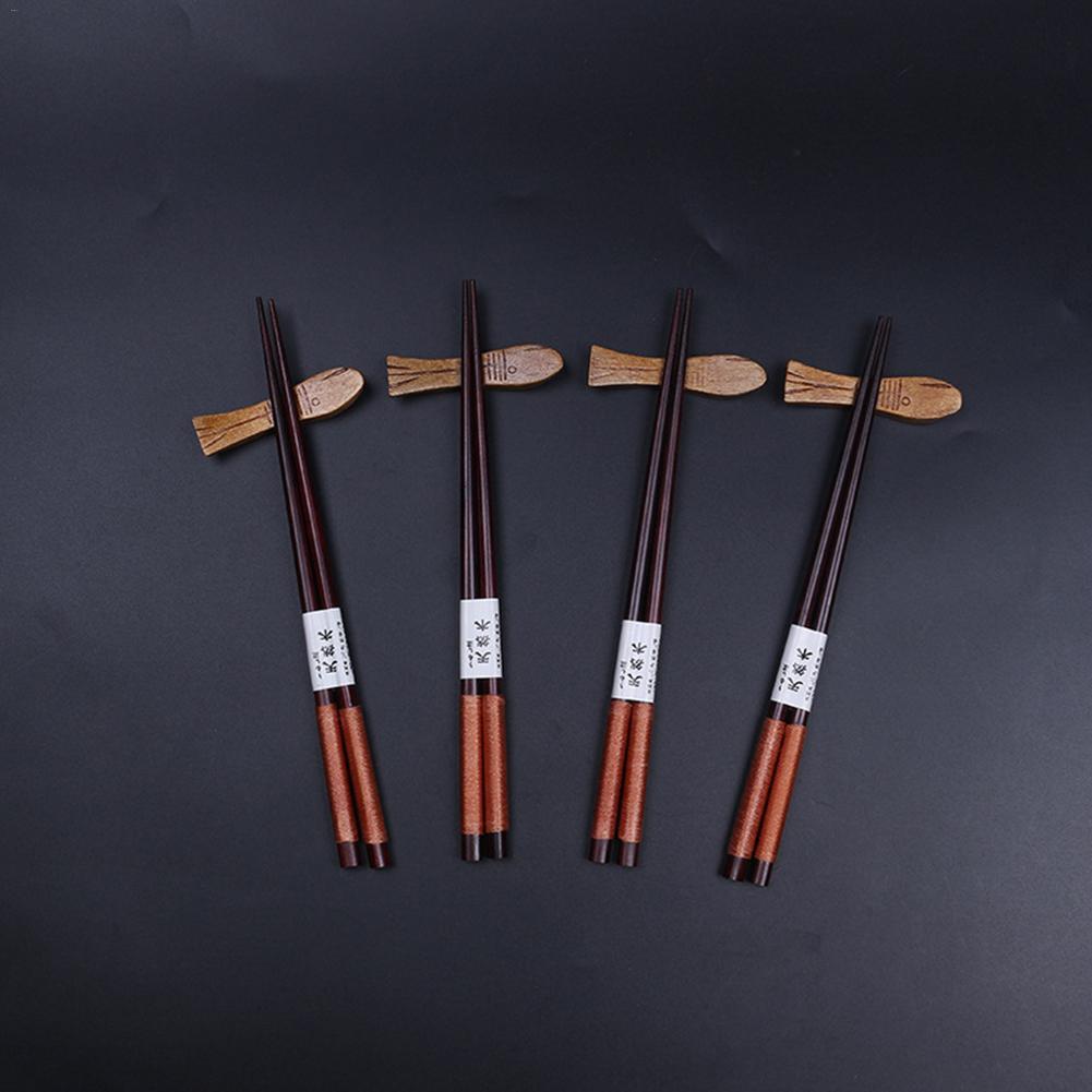 4 pairs of Chopsticks and Chopsticks Holders Set Honancho