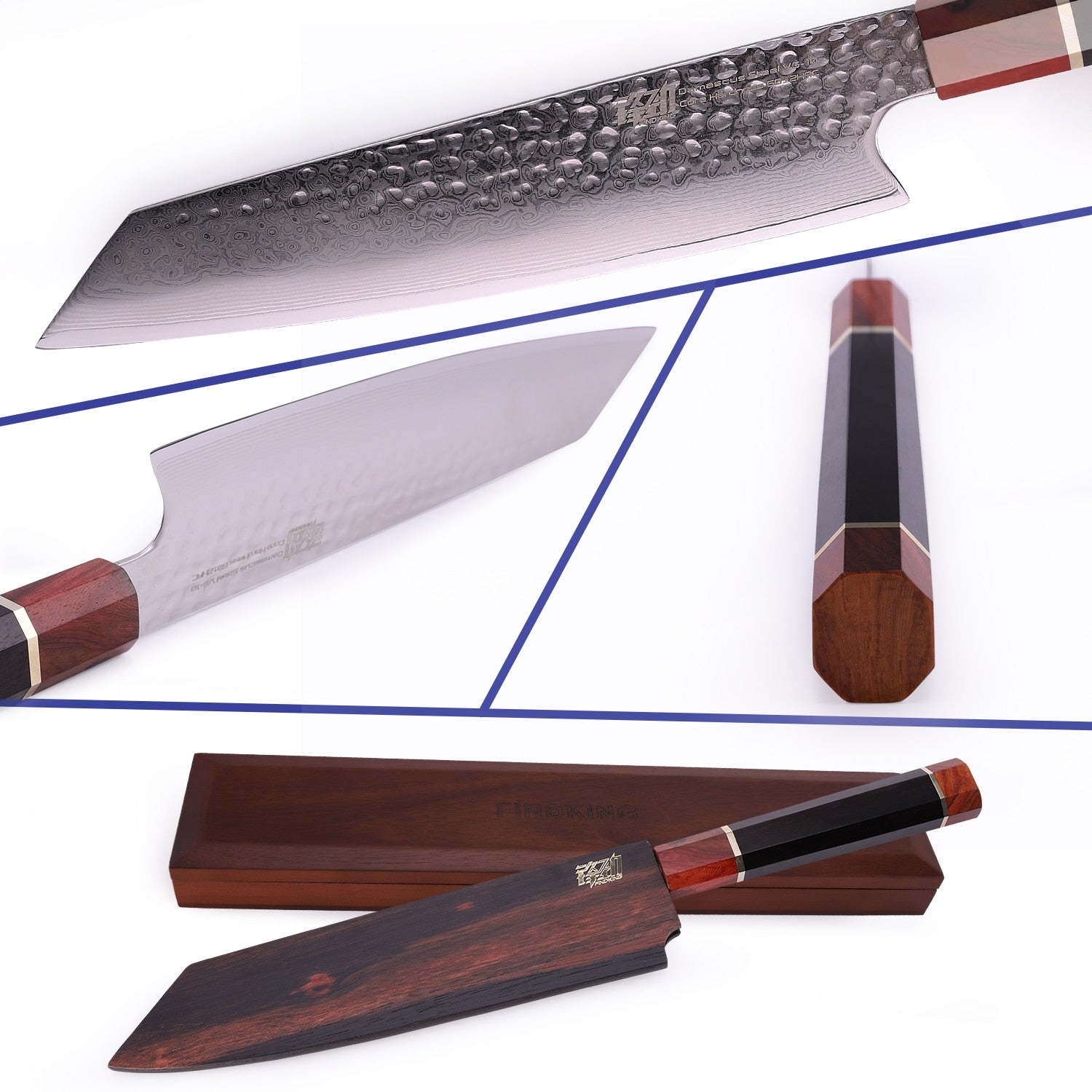 Kiritsuke Damascus Steel Knife Ise