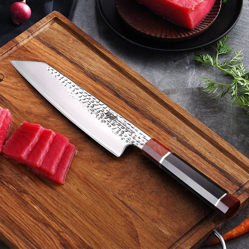 Kiritsuke Damascus Steel Knife Ise
