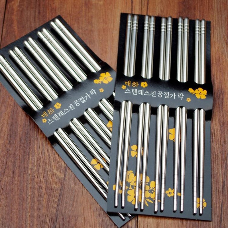 5 Pairs of Metal Chopsticks Stellata (3 Models)