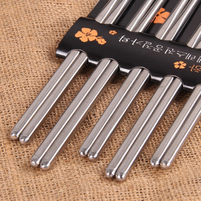 5 Pairs of Metal Chopsticks Stellata (3 Models)