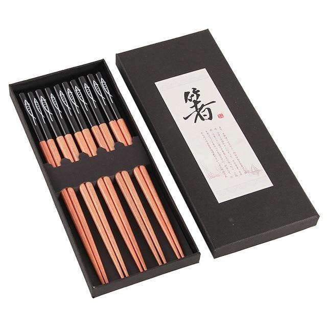 5 or 10 Pairs of Chopsticks Set Aliena (6 Colors)