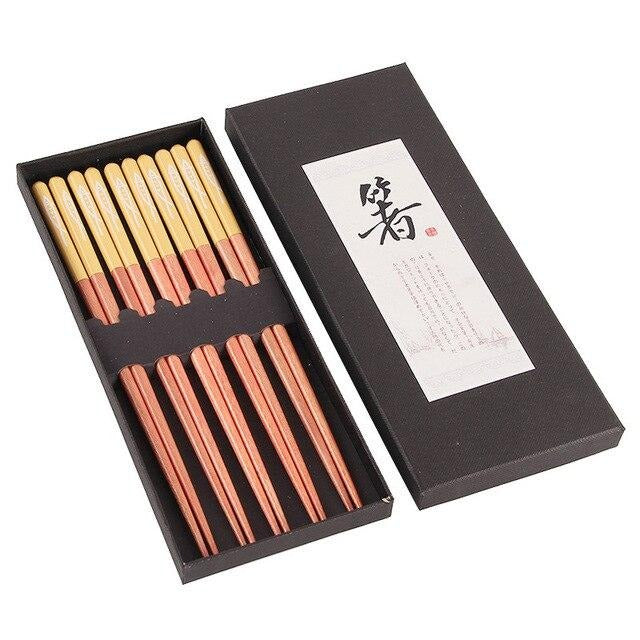 5 or 10 Pairs of Chopsticks Set Aliena (6 Colors)