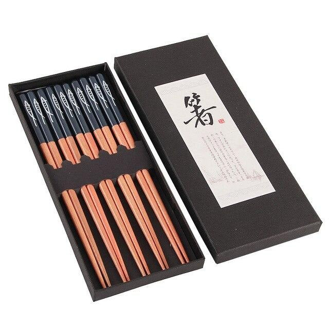 5 or 10 Pairs of Chopsticks Set Aliena (6 Colors)