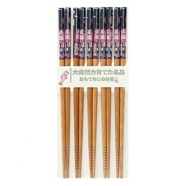 5 Pairs of Chopsticks Set Kaempferi (5 Colors)
