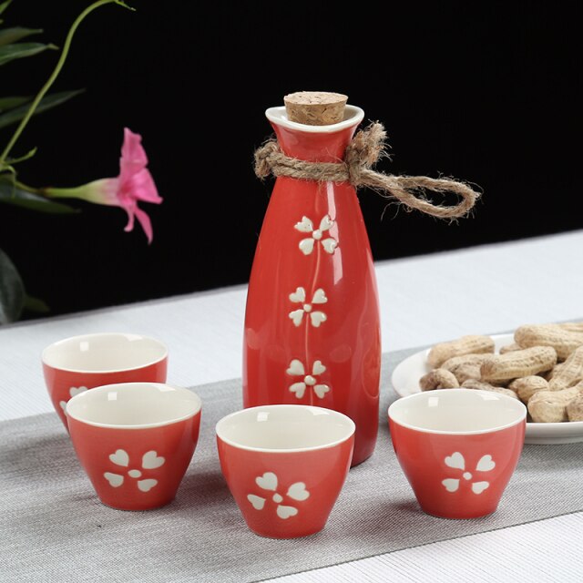 Sake Set Kaikoma (5 Colors)