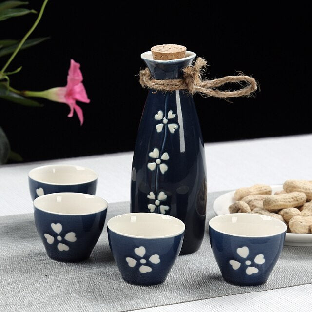 Sake Set Kaikoma (5 Colors)
