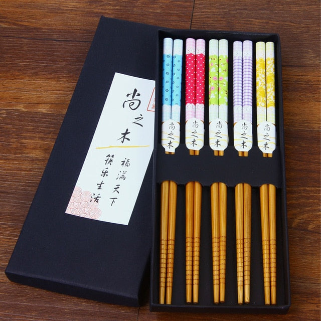 5 Pairs of Chopsticks Set Wiesneri (9 Colors)