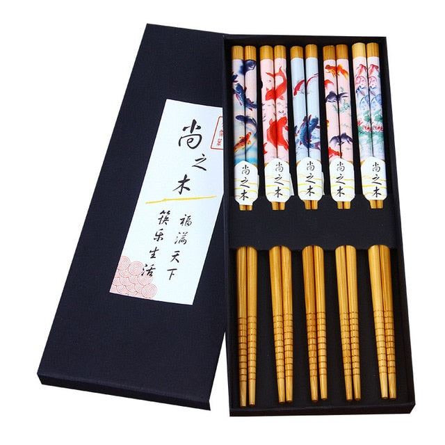 5 Pairs of Chopsticks Set Wiesneri (9 Colors)