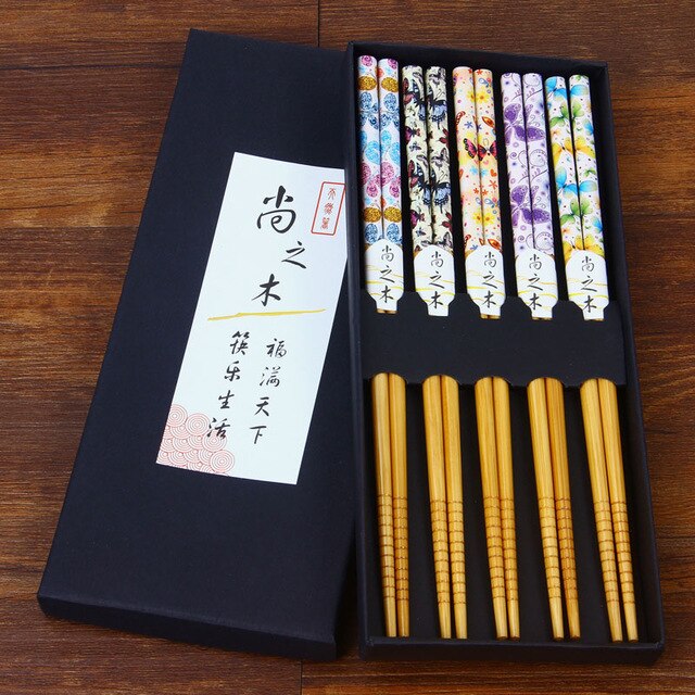 5 Pairs of Chopsticks Set Wiesneri (9 Colors)