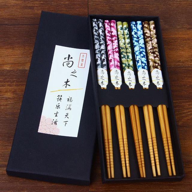 5 Pairs of Chopsticks Set Wiesneri (9 Colors)