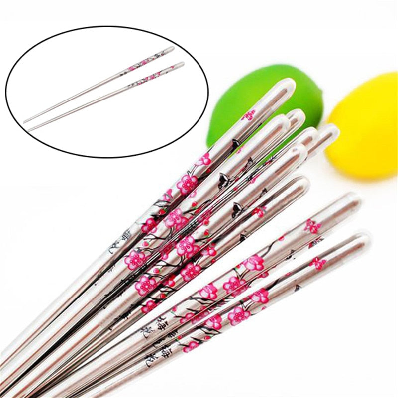 5 pairs of Metal Chopsticks Okubo
