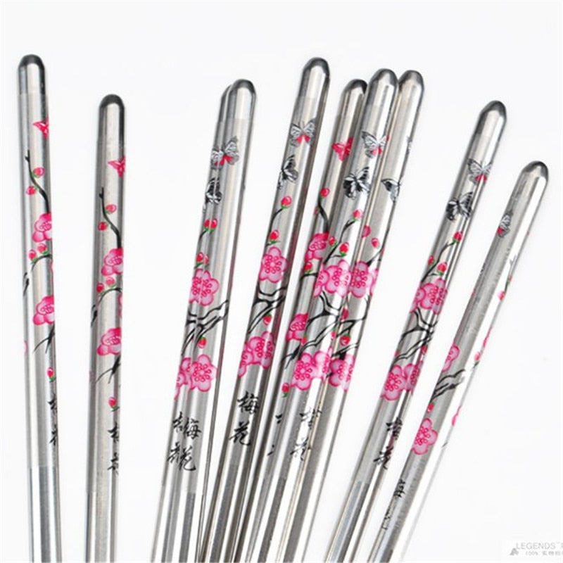 5 pairs of Metal Chopsticks Okubo