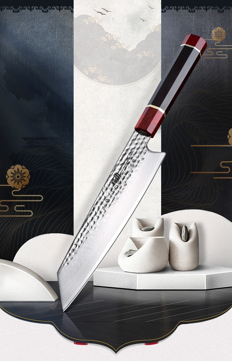 Kiritsuke Damascus Steel Knife Ise