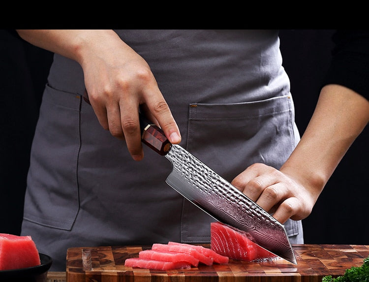 Kiritsuke Damascus Steel Knife Ise
