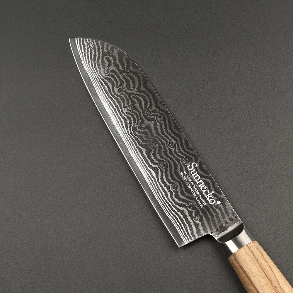 Damascus Santoku Knife Nanae
