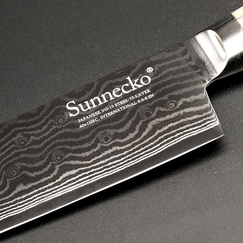 Damascus Santoku Knife Nanae
