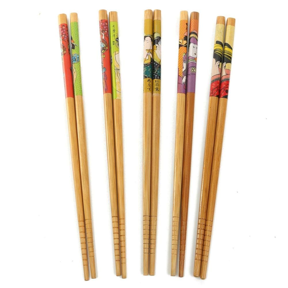 5 Wooden Chopsticks Set Kurume