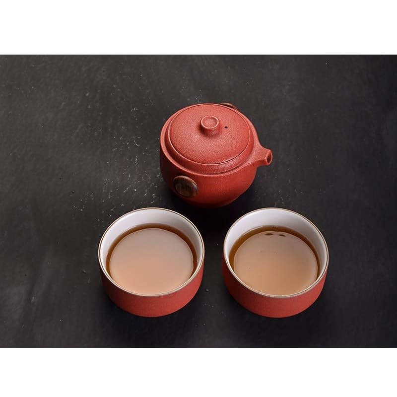 Teapot with 2 Teacups Travel Set Hitomi ( 3 colors)