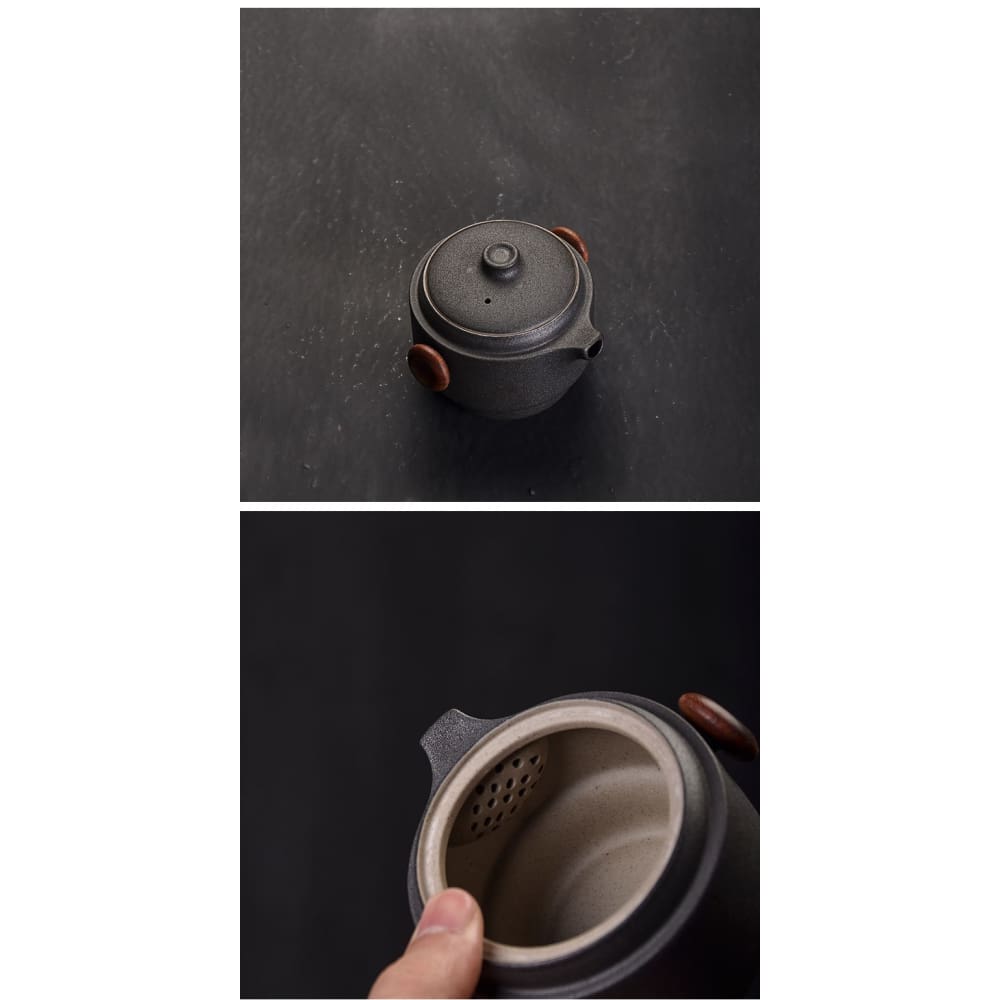 Teapot with 2 Teacups Travel Set Hitomi ( 3 colors)