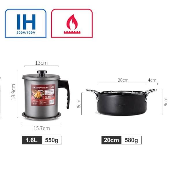 Tempura Pot and Oil Filter Container Saru ( 3 models)