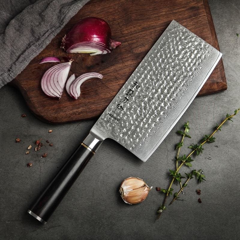 Usuba Damascus Knife Kenji