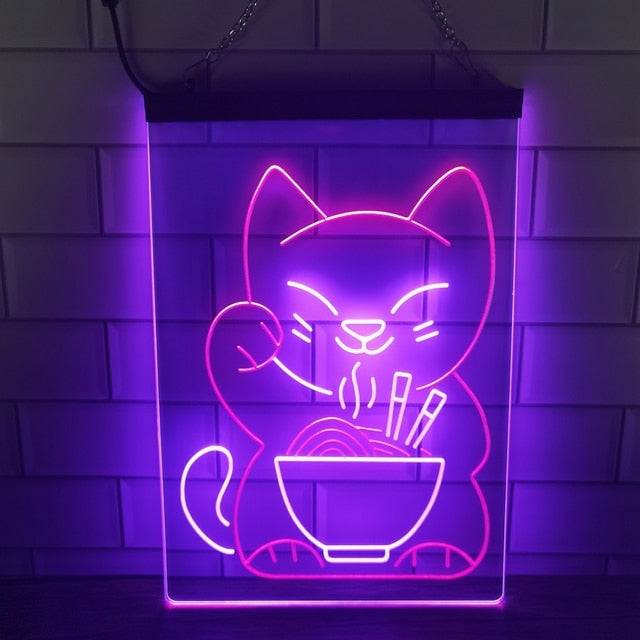 Lucky Cat Neon Lamp
