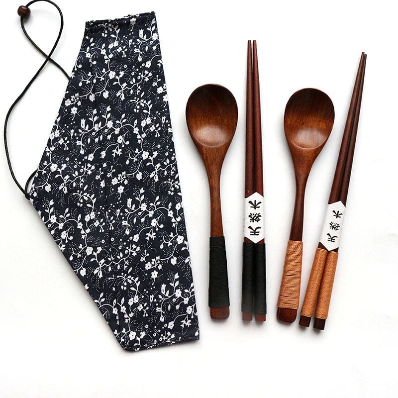 Wooden Chopsticks and Spoon Kita ( 2 colors)