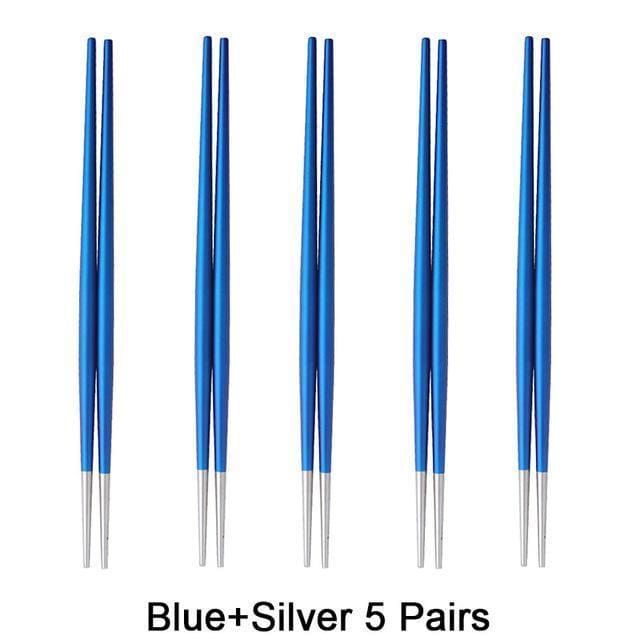 5 pairs of Metal Chopsticks Nakano ( 10 colors)
