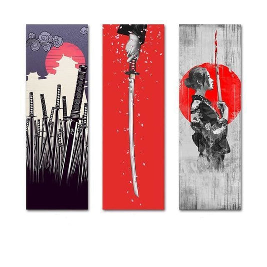 3 Canvas Samurai Set ( 3 sizes)