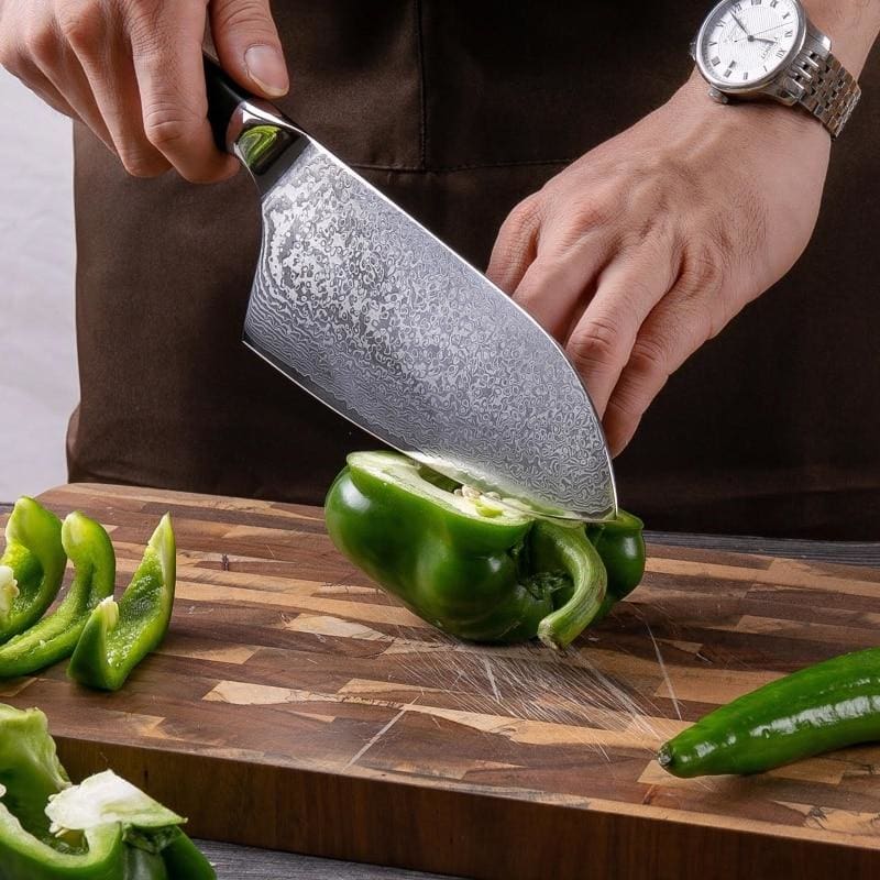 Damascus Deba Knife Yuna