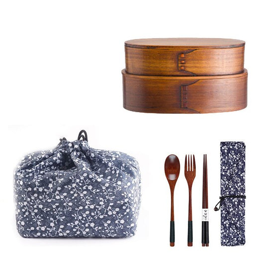2 Bentos and Cutlery Set Ayakura