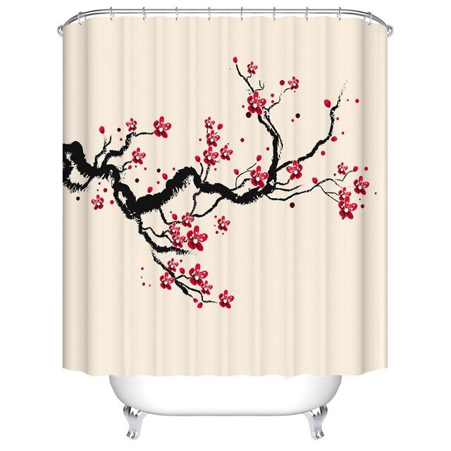 Shower Curtain Sakura in Blossom (6 Images)