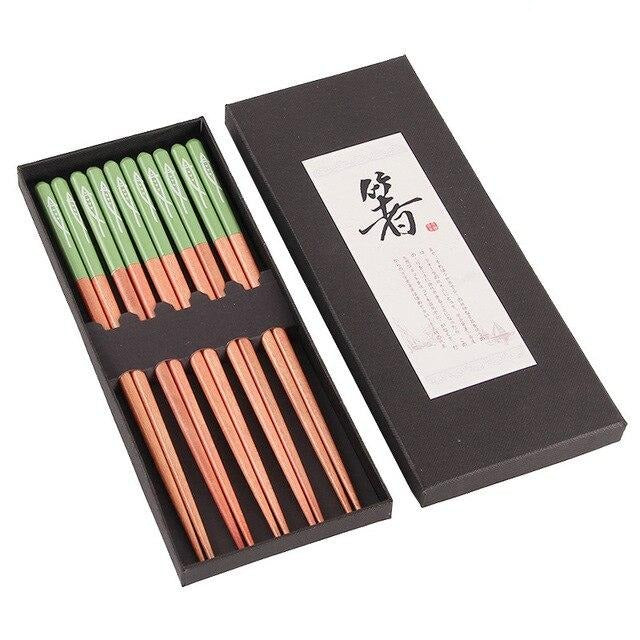 5 or 10 Pairs of Chopsticks Set Aliena (6 Colors)