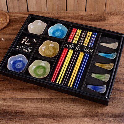Chopsticks, Chopsticks Holders and Sauce Bowls Set Ryokami (2 Models)