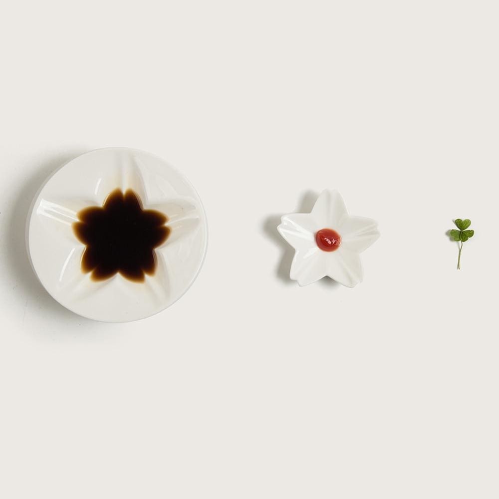 Sauce Plate and Chopstick Holder Set Sakura ( 2 colors)
