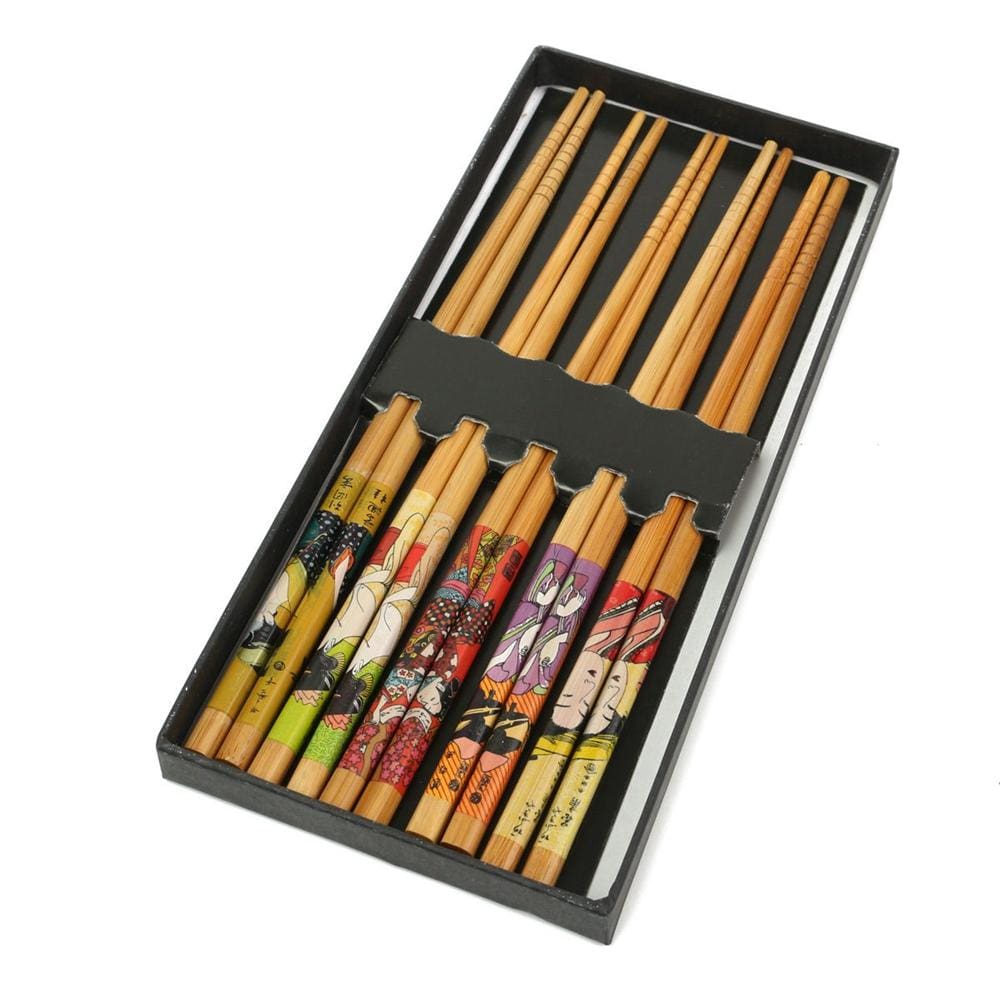 5 Wooden Chopsticks Set Kurume
